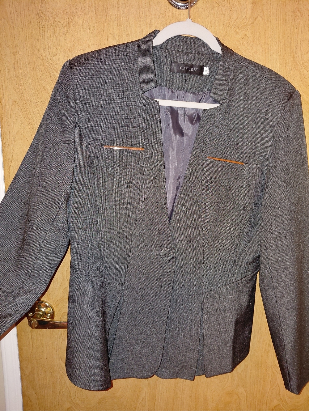 Gray Blazer & Pant Set